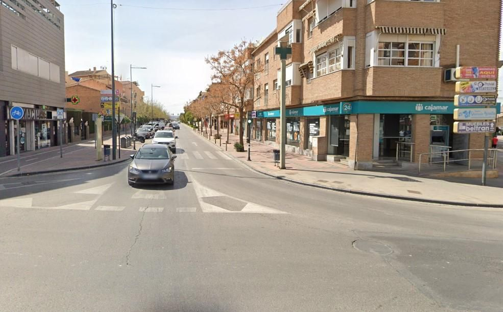 Calle Poniente, que será cortada en su totalidad por las obras del Metro