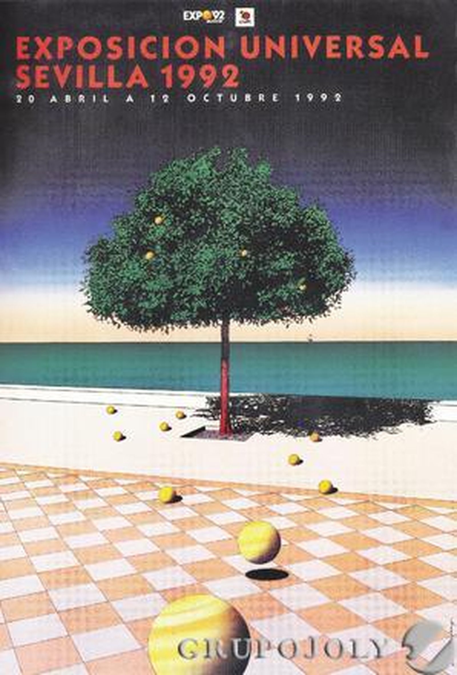 El cartel ganador del concurso, de Guy Billout.