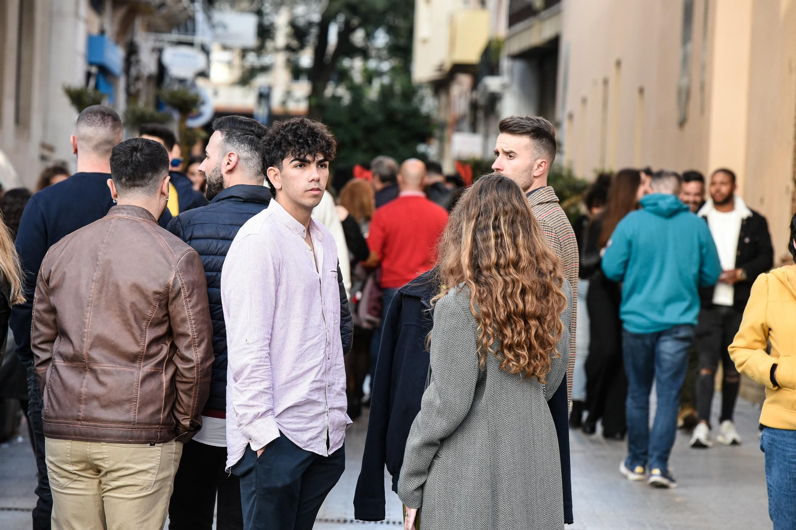 Imágenes de las celebraciones en el centro de Huelva la tarde del 24