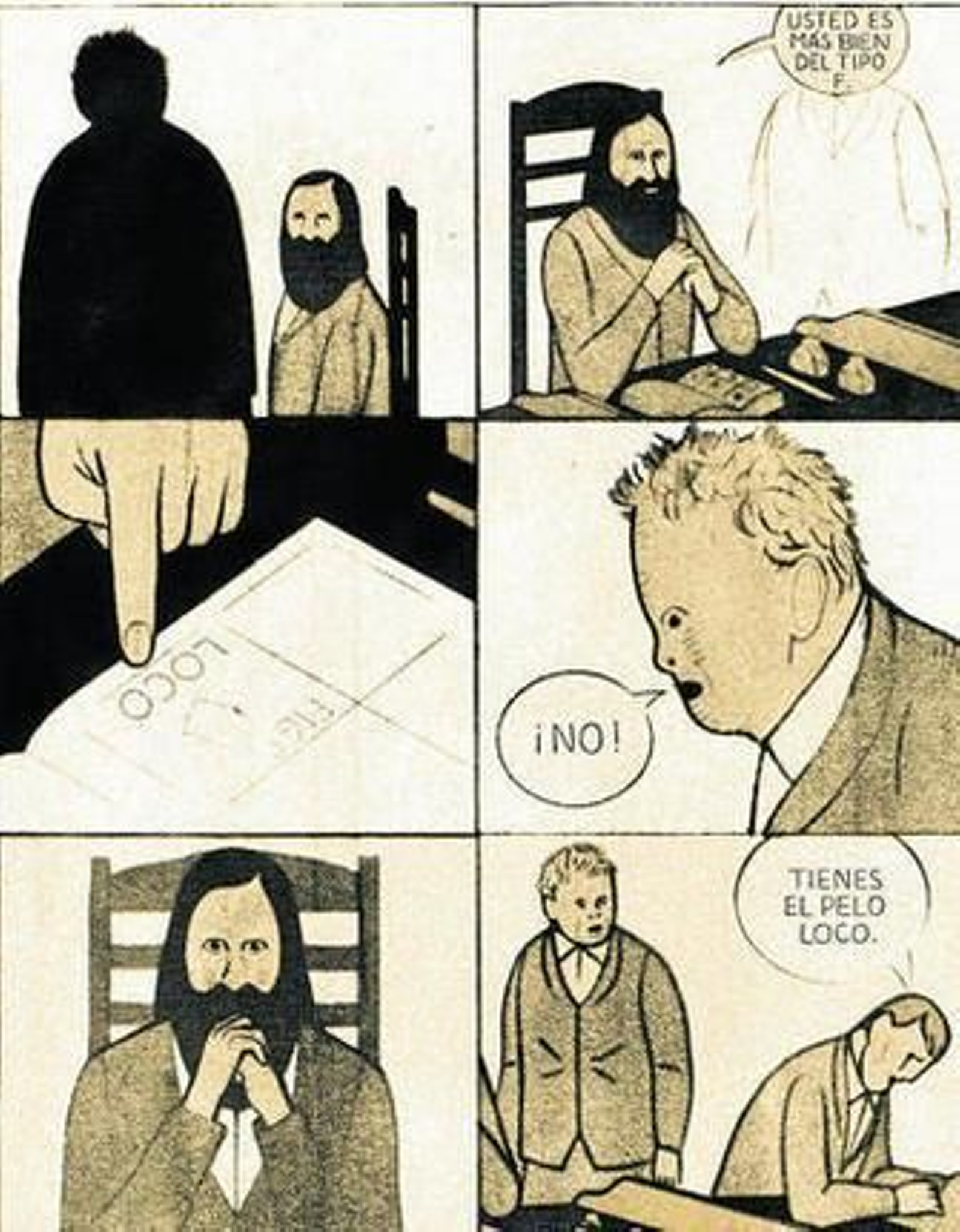 Un loco con el pelo loco