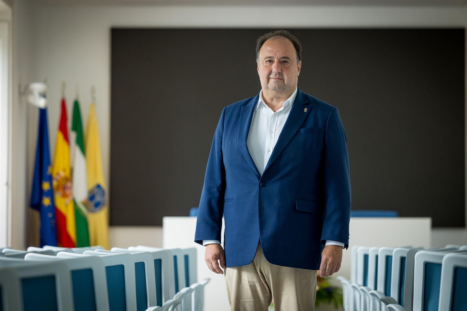 Casimiro Mantell, en el Rectorado de la Universidad de Cádiz.