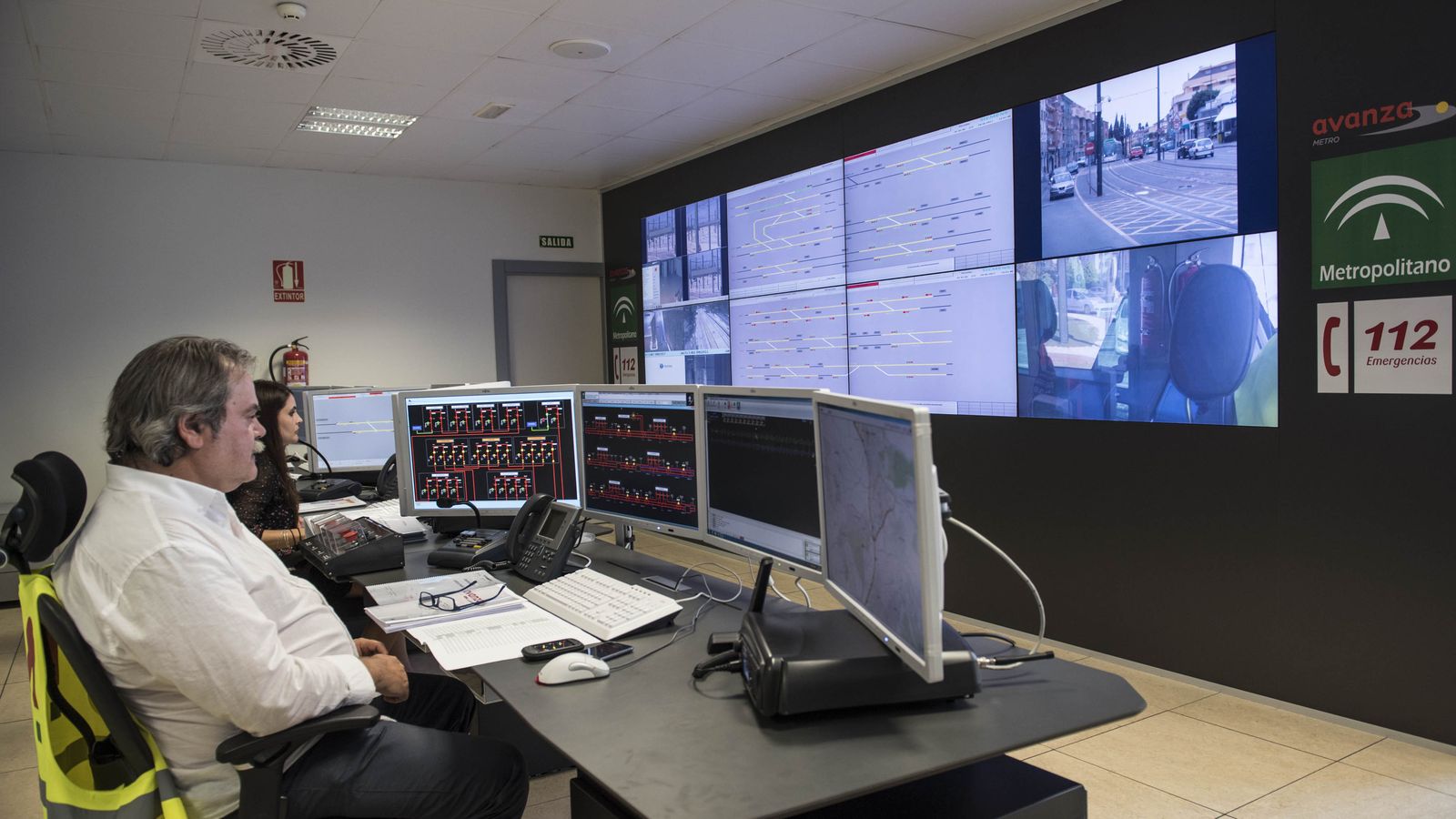La sala de control del Metro.