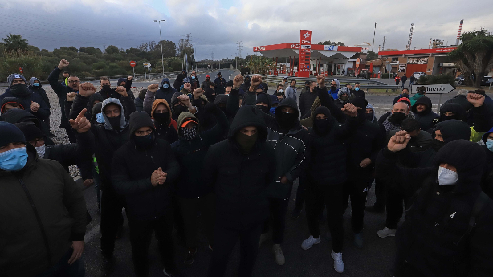 Fotos de la tercera jornada de la huelga del metal en el Campo de Gibraltar