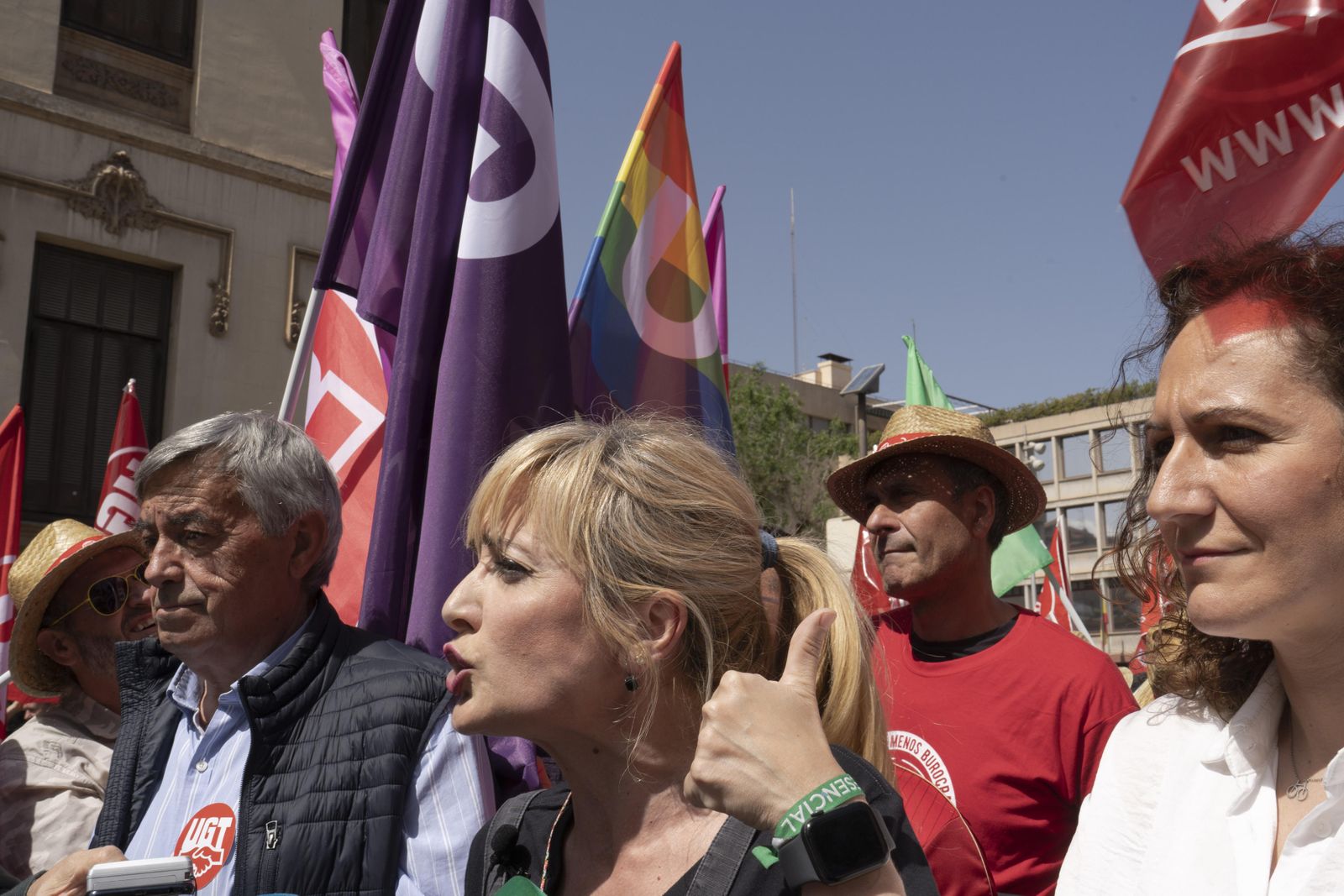La manifestación por el Día Internacional del Trabajo de Granada, en imágenes