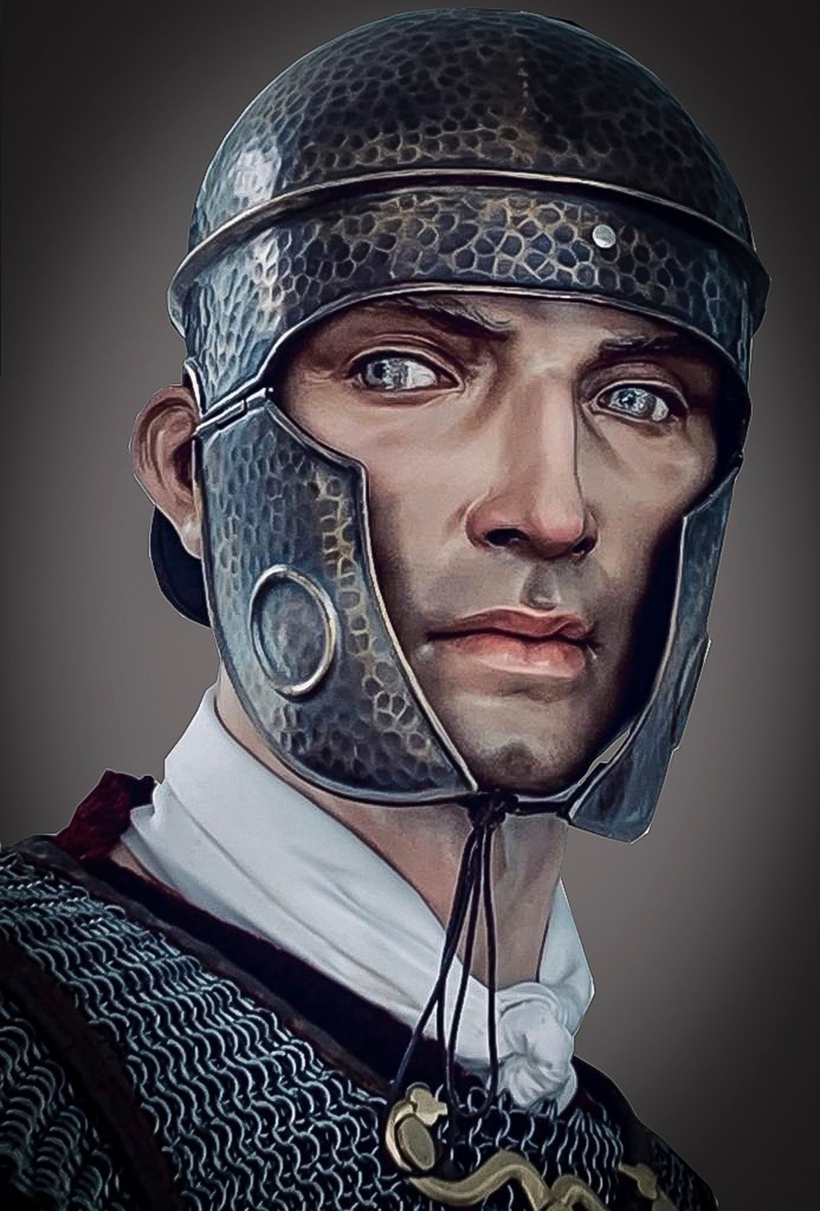 Soldado romano tallado por Navarro Arteaga para Santa Cruz de Camas