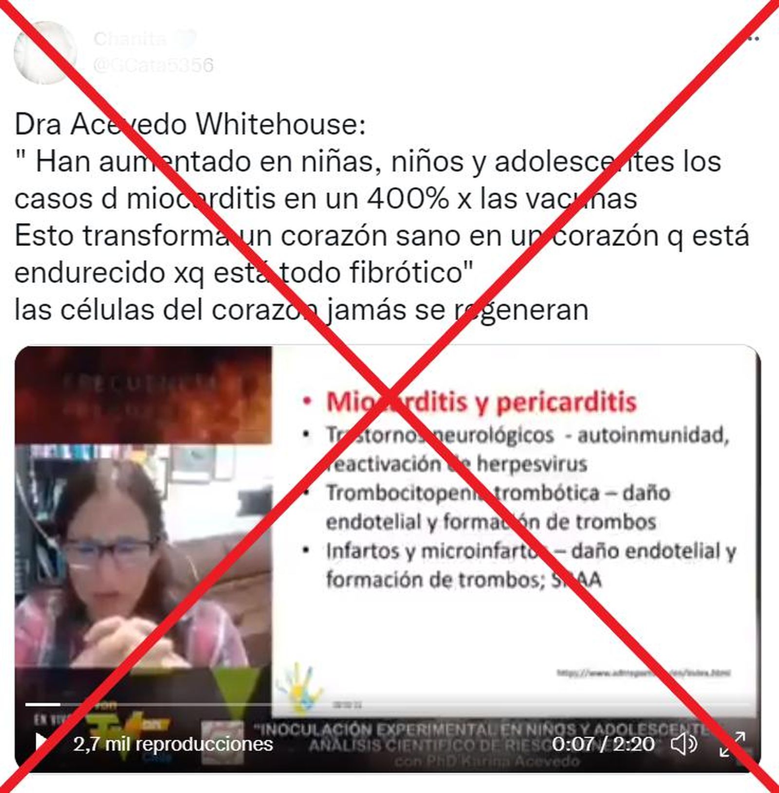 Captura de otro de los bulos sobre las vacunas.