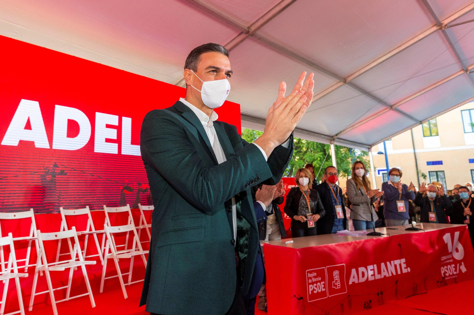 Pedro Sánchez, en un acto en Murcia