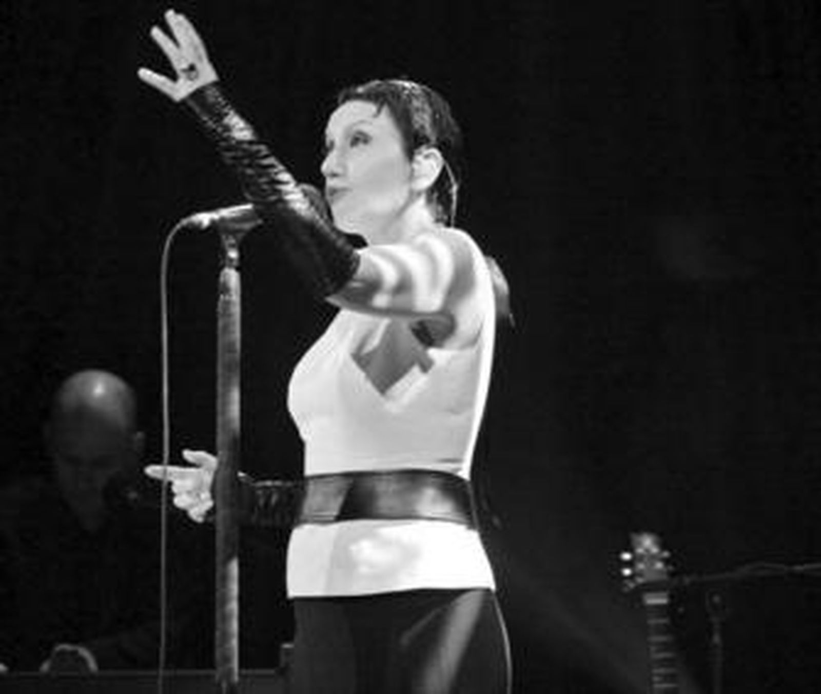 Luz, en un momento del recital.