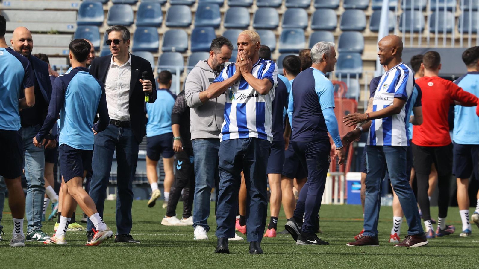 Darío Silva y Dely Valdés: las fotos del regreso de la Doble D a La Rosaleda