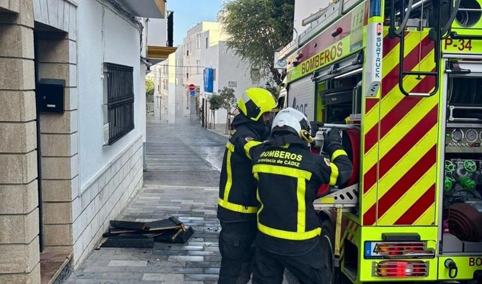 Efectivos de Bomberos durante una intervención