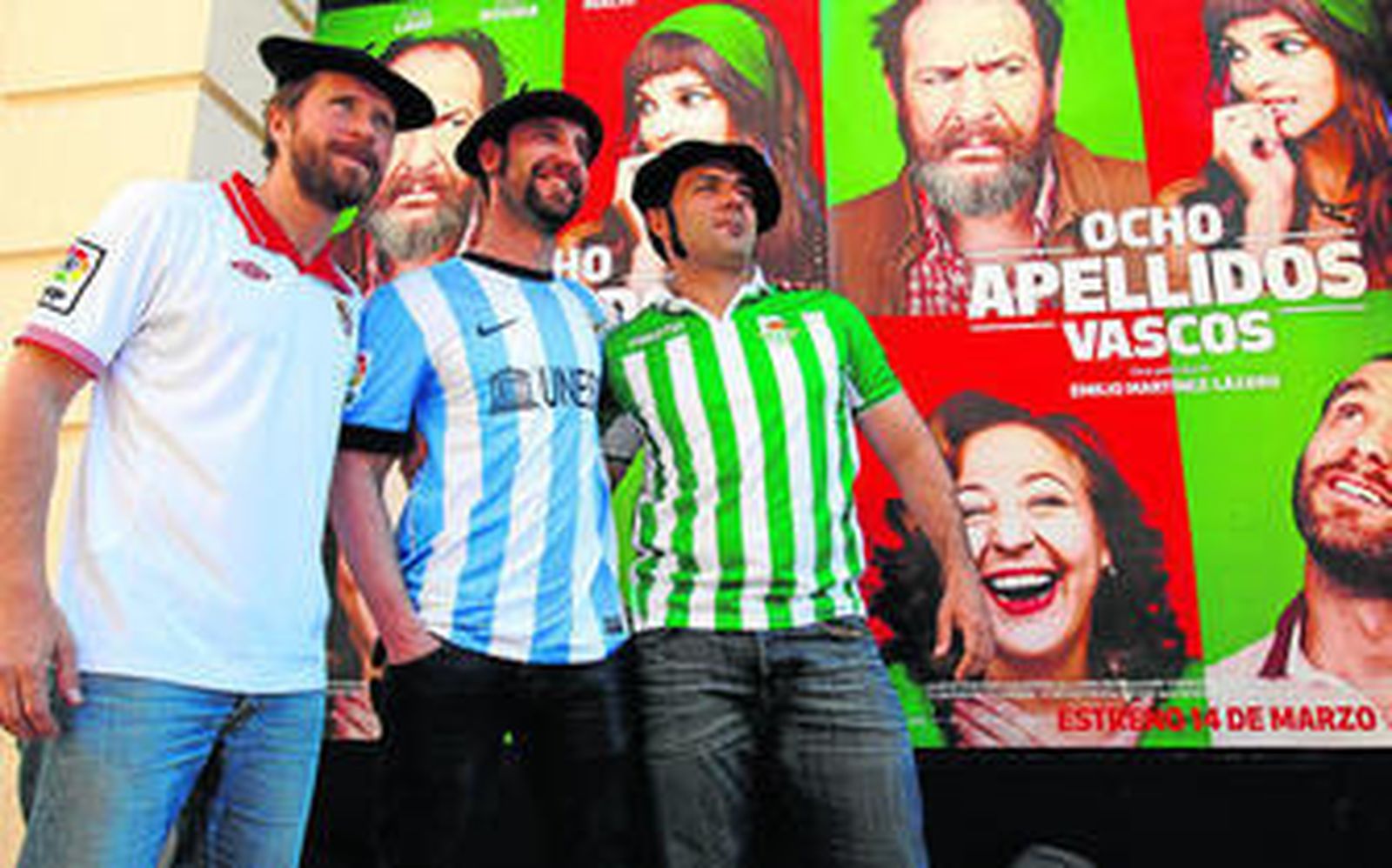 Alberto López, Dani Rovira y Alfonso Sánchez, ayer, durante la presentación de la película a los medios en el Albéniz.