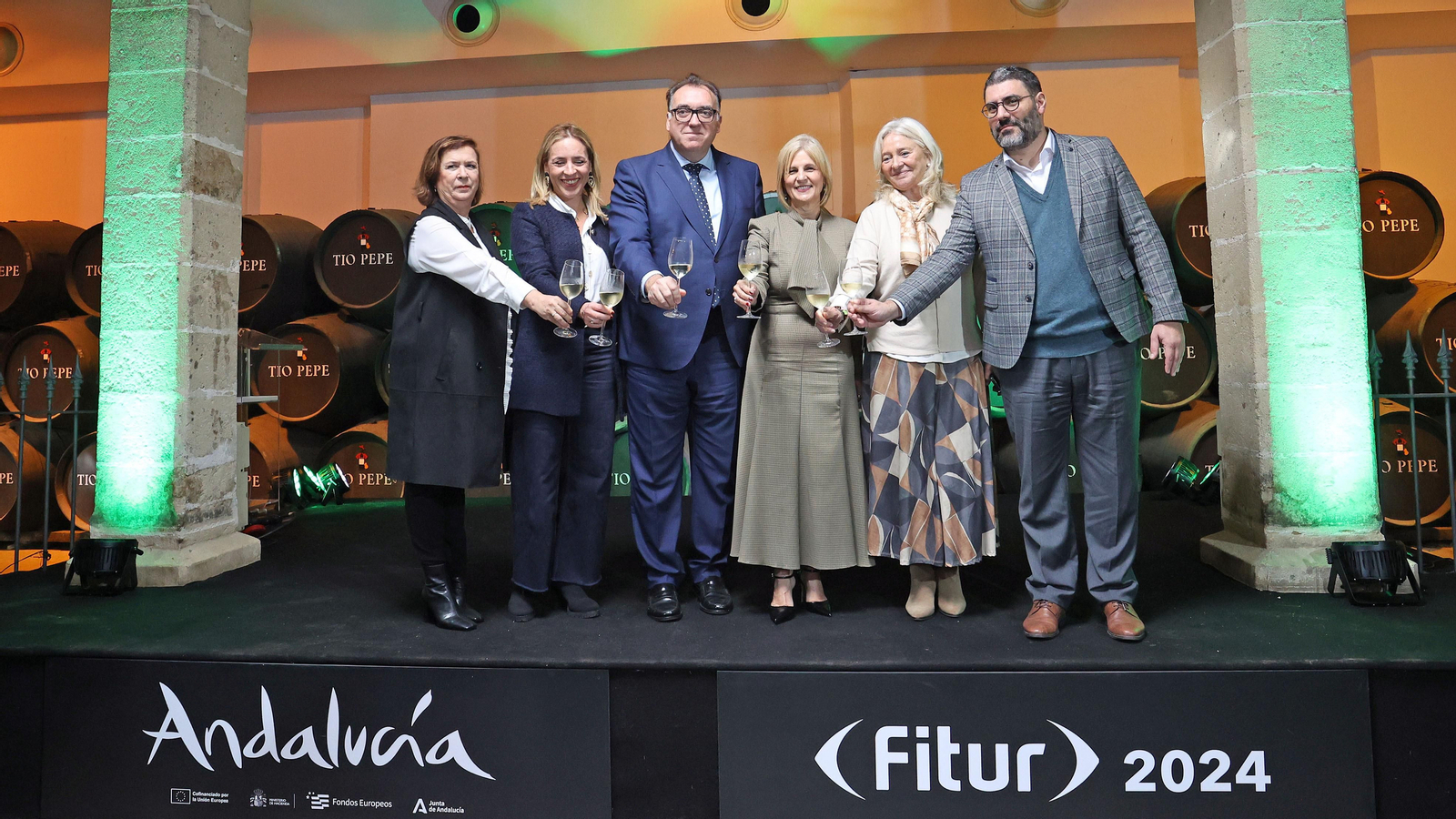 Presentación del stand de Andalucía en Fitur en Bodegas González Byass de Jerez Presentación del stand de Andalucía en Fitur en Bodegas González Byass de Jerez