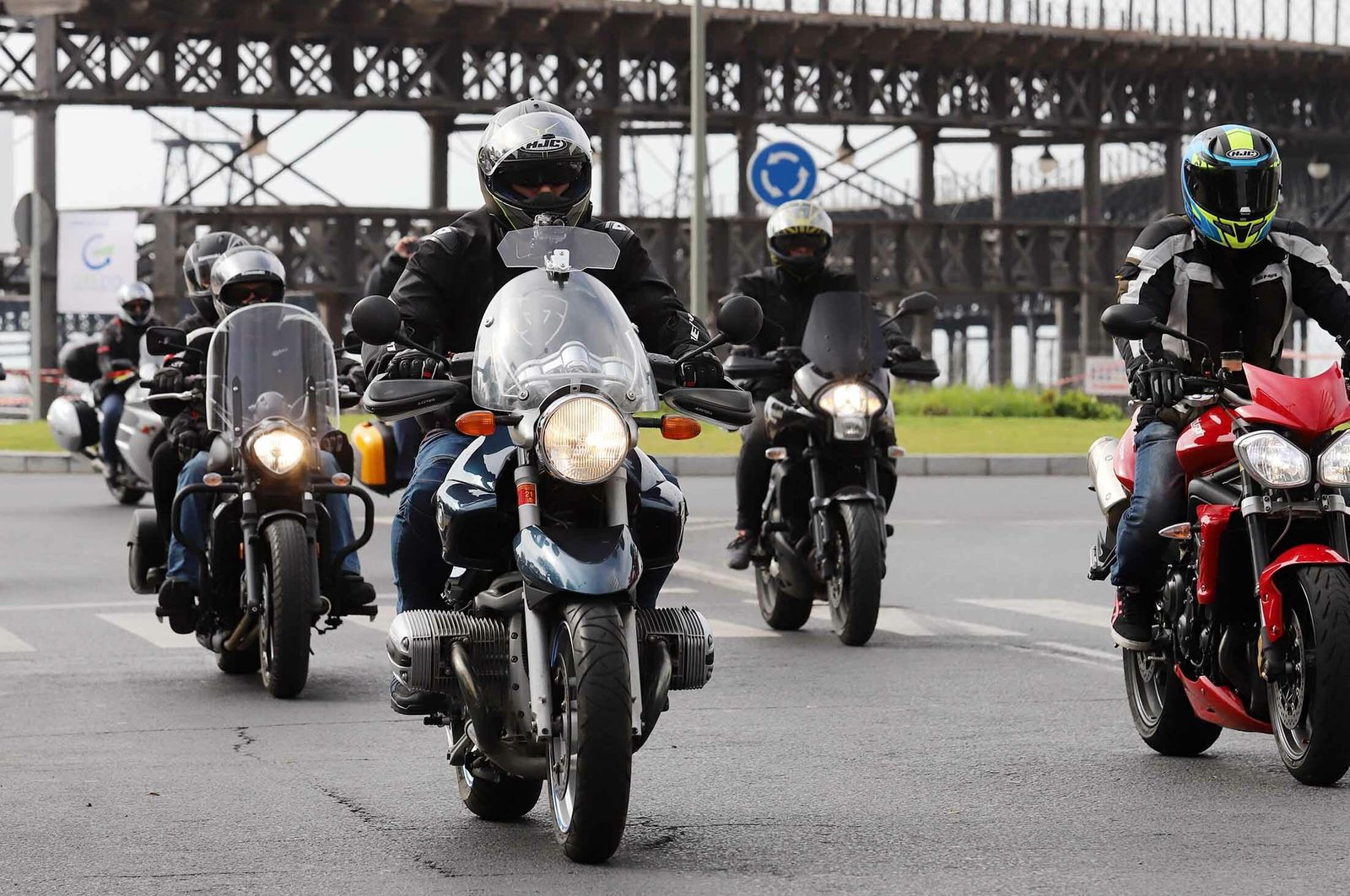 Imágenes de la concentración de motoristas por la seguridad