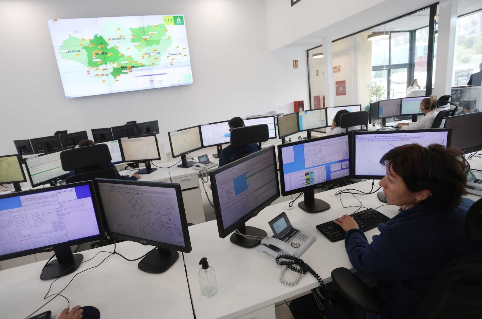 Una de las salas del 112.