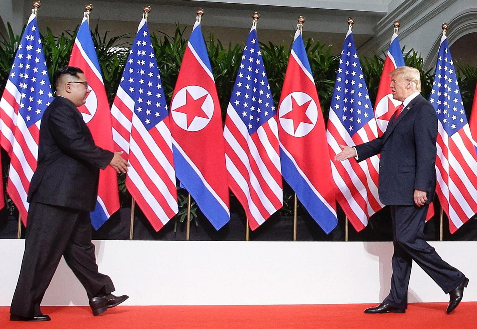 Las imágenes del encuentro entre Kim Jong-un y Trump