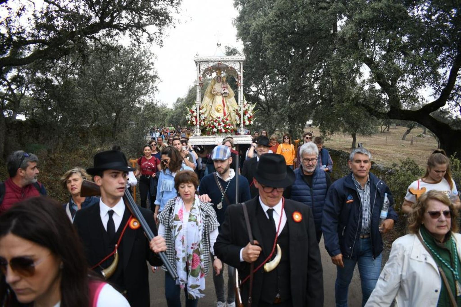 La despedida de la Virgen de Luna en Pozoblanco, en fotografías