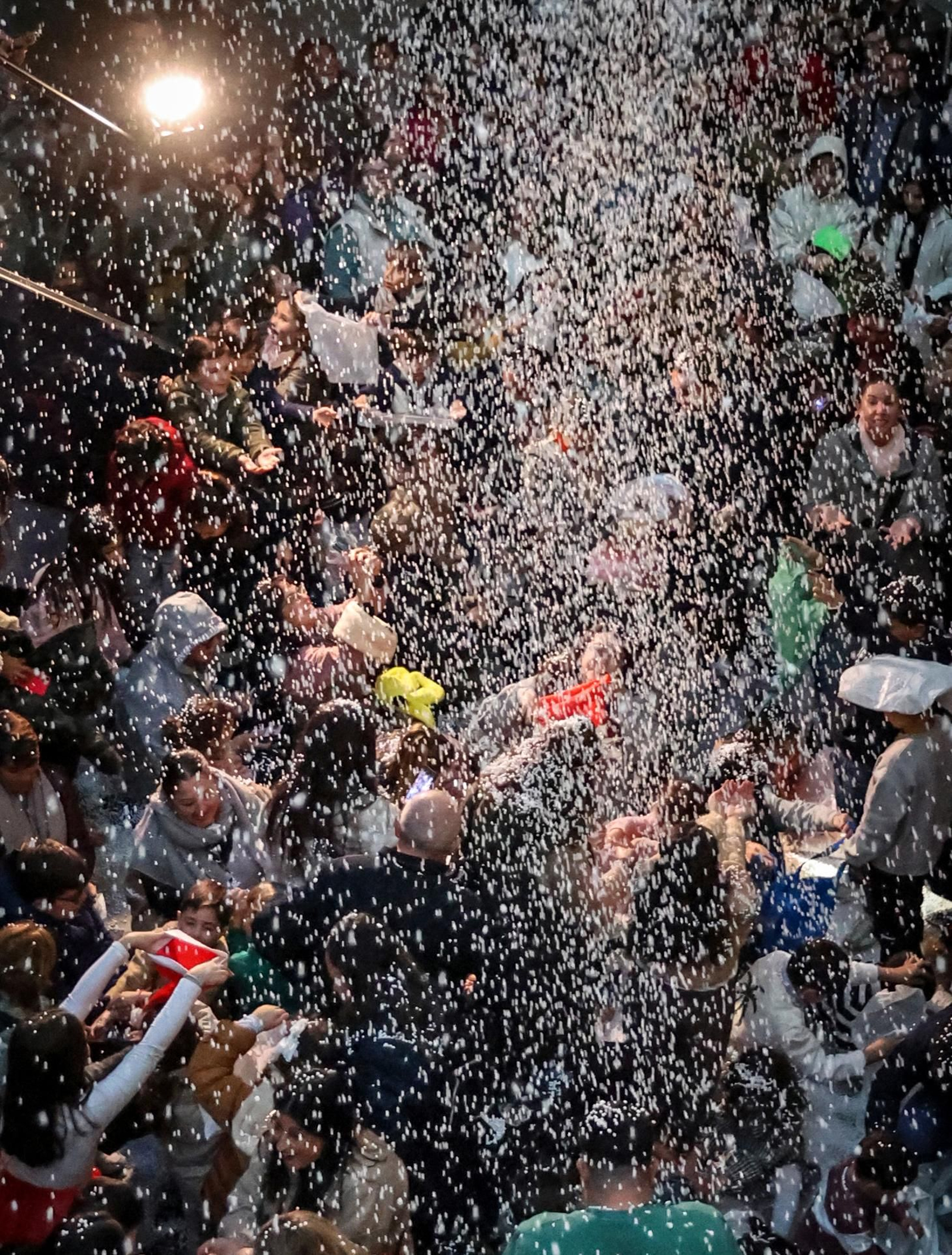Nieve en el C.C. Los Cisnes de Jerez
