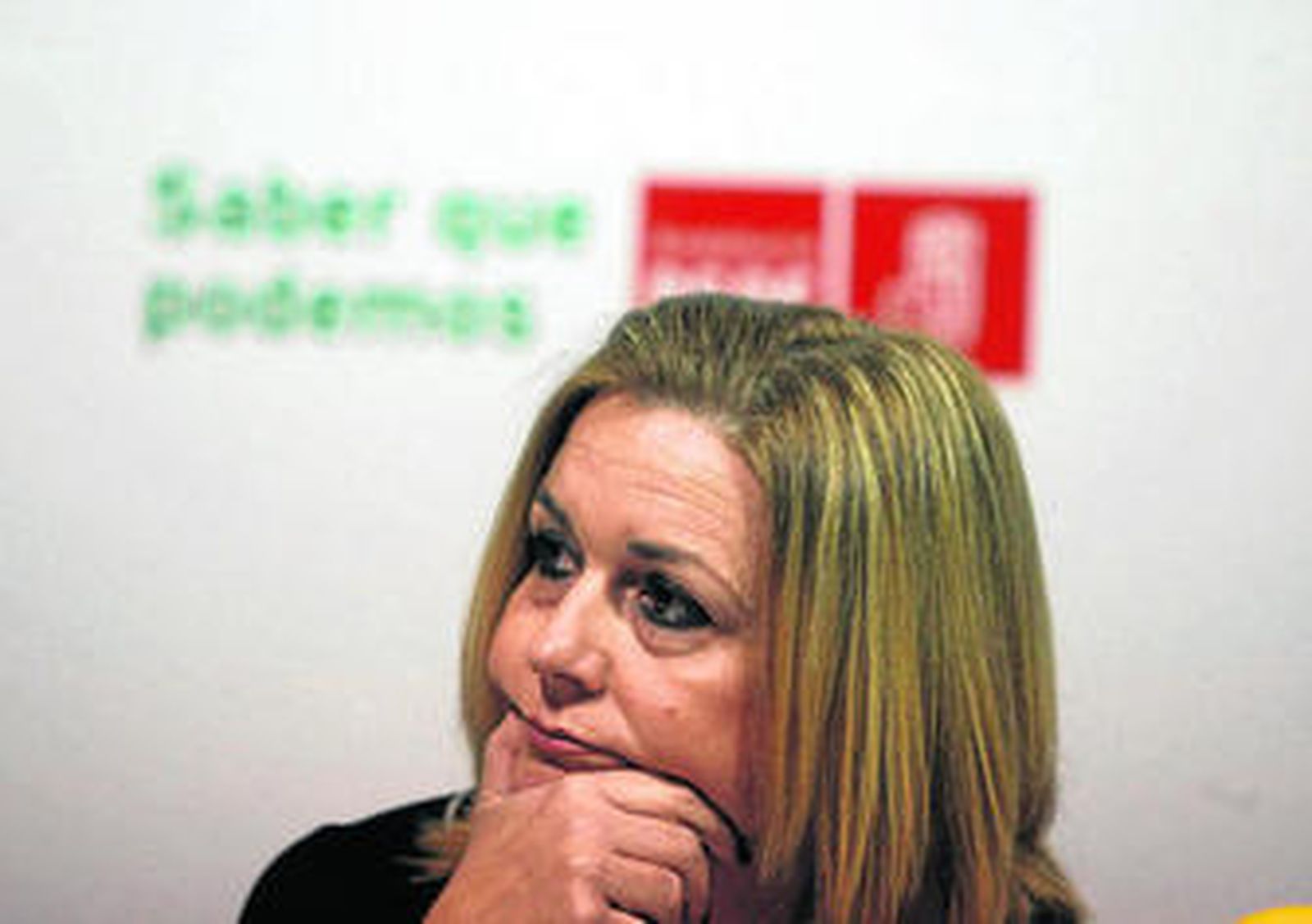 Asunción Barranco, en la sede del PSOE de La Línea.