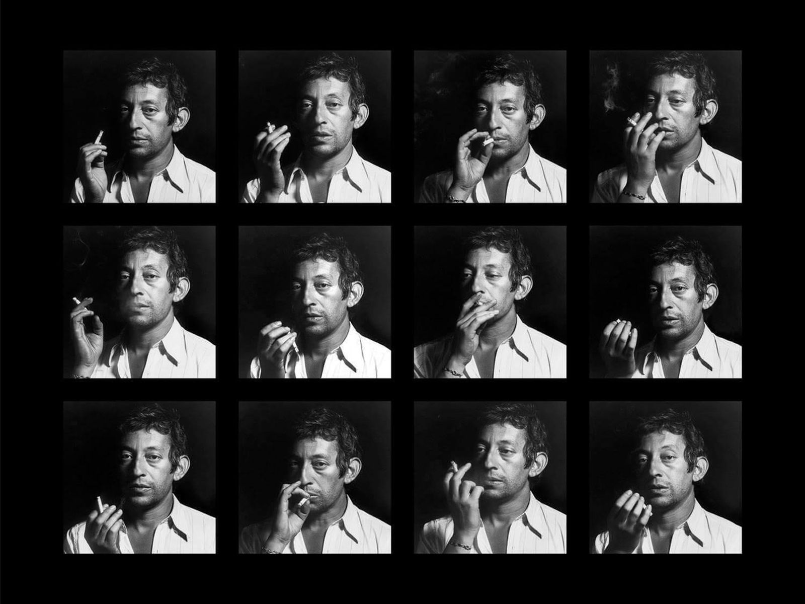 Uno de los collage de fotografía centrales de la muestra 'Homenaje a Serge Gainsbourg'.
