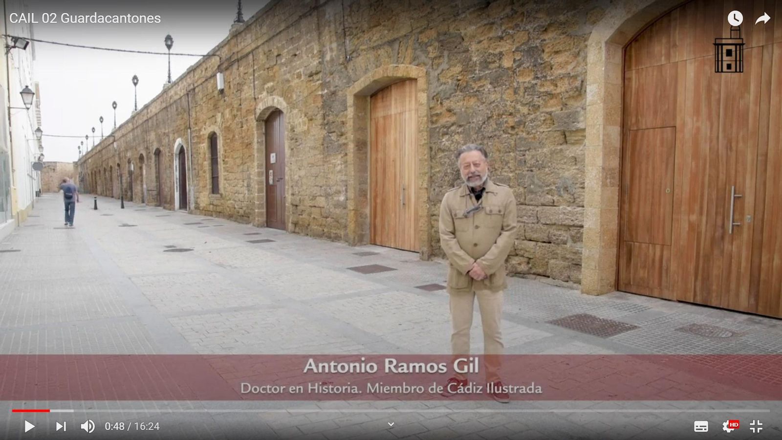 Antonio Ramos, presidente de la asociación Cádiz Ilustrada, en el capítulo dedicado a los Guardacantones.