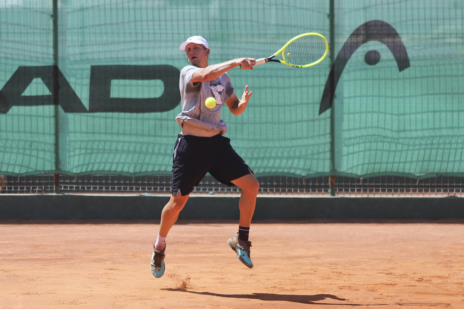 Davidovich, en un entrenamiento en el Don Carlos.