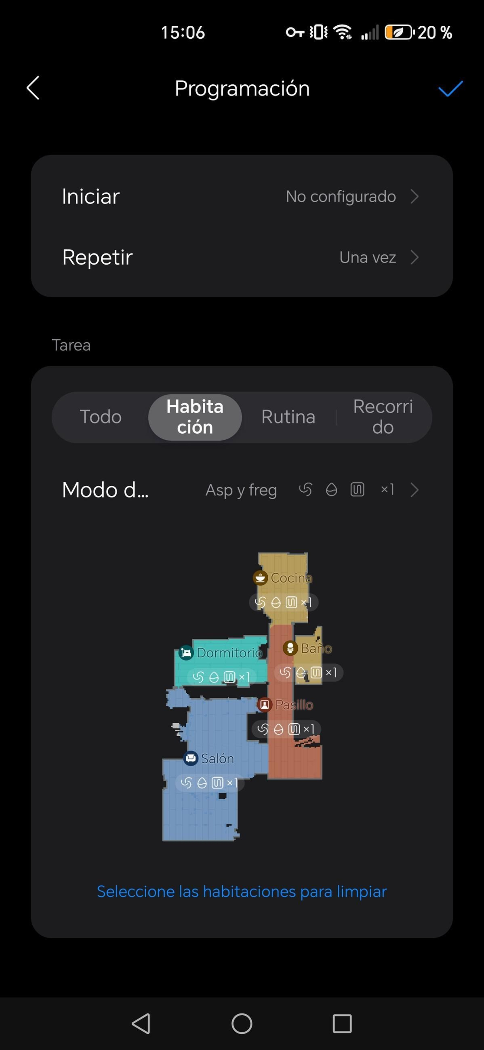 Aplicación Roborock - Robot aspirador Saros Z70