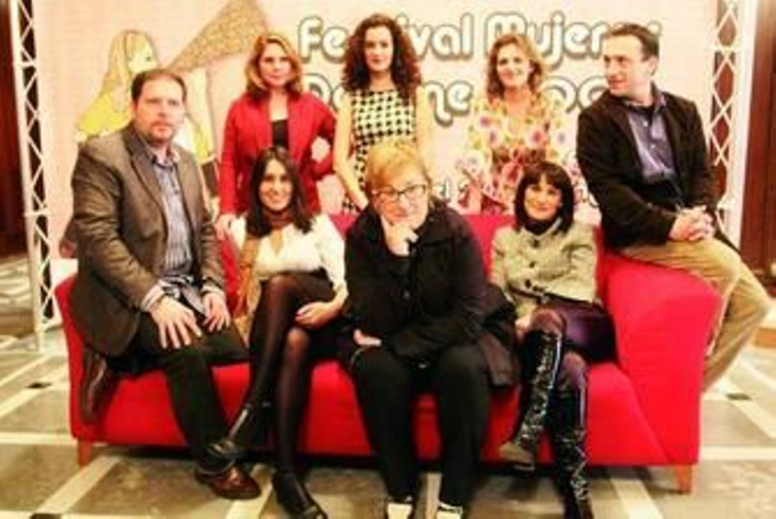 Foto de familia de los participantes en Mujeres del Cine.