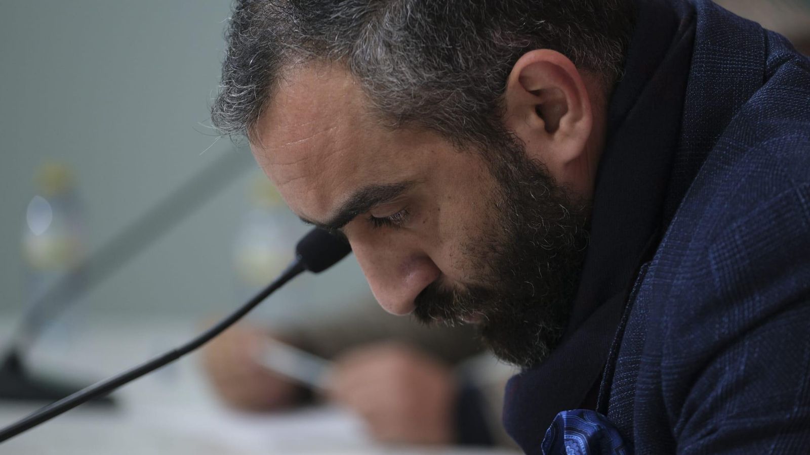 Mohamed El Assy durante un momento de su larga comparecencia