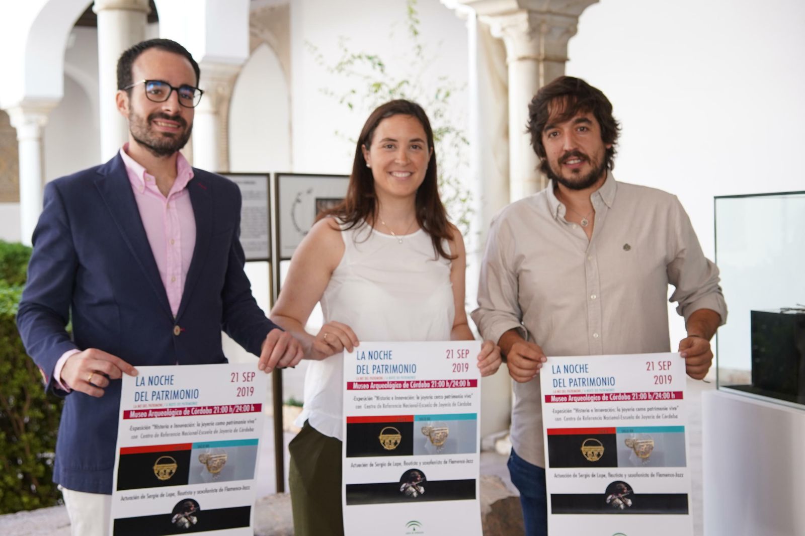 Ángel Herrador, Cristina Casanueva y Sergio de Lope.