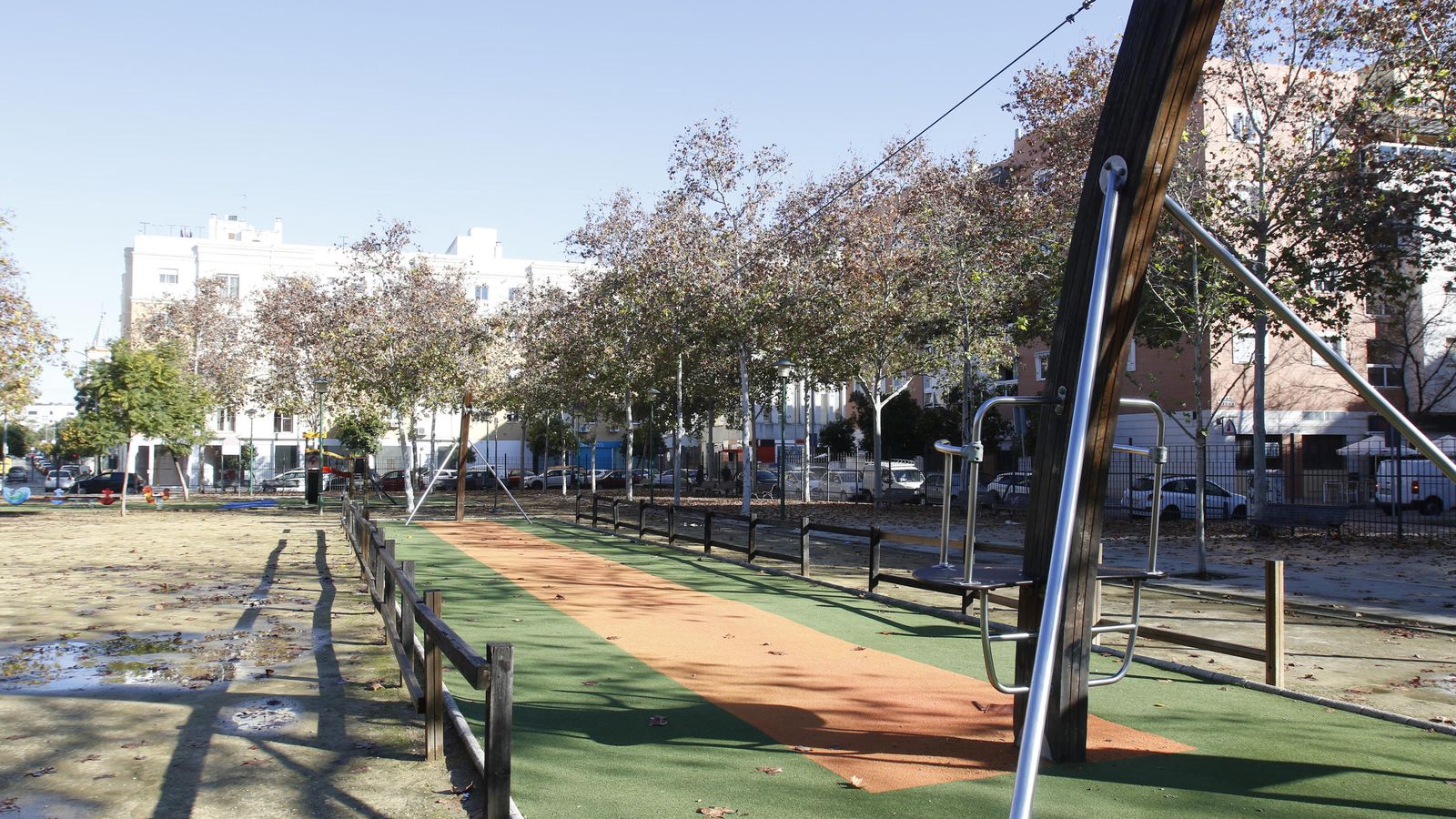 La zona de la tirolina.