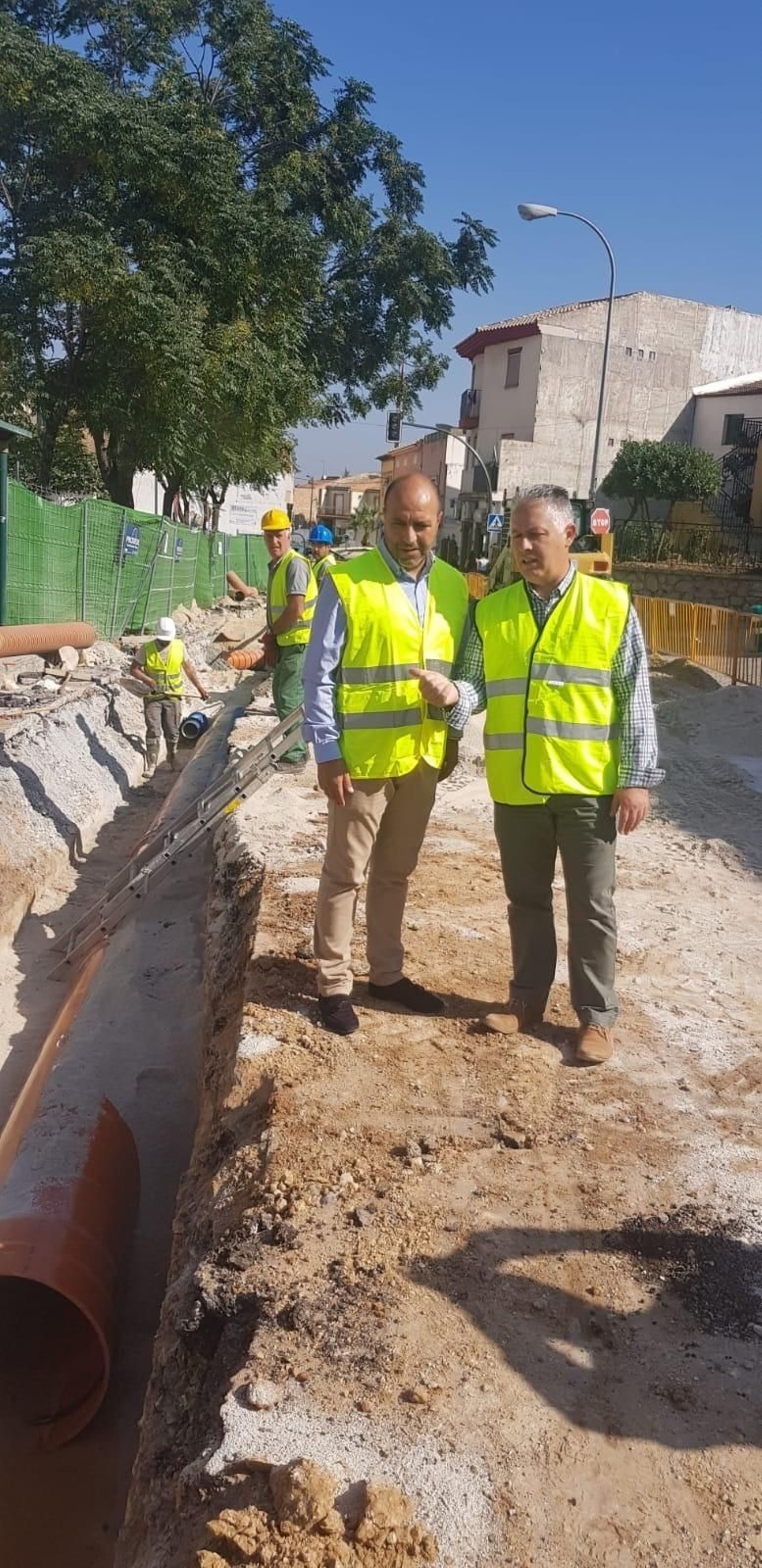 Visita a las obras del carril.
