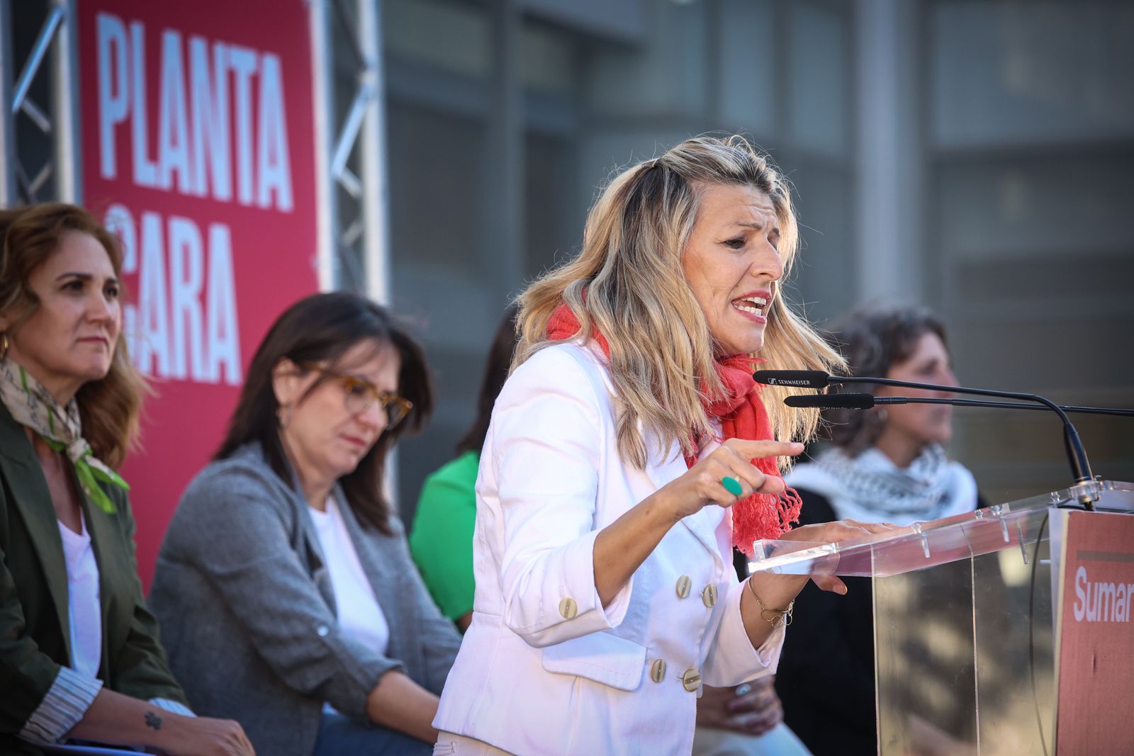 Imágenes del mitin de SUMAR con Yolanda Díaz en Jerez