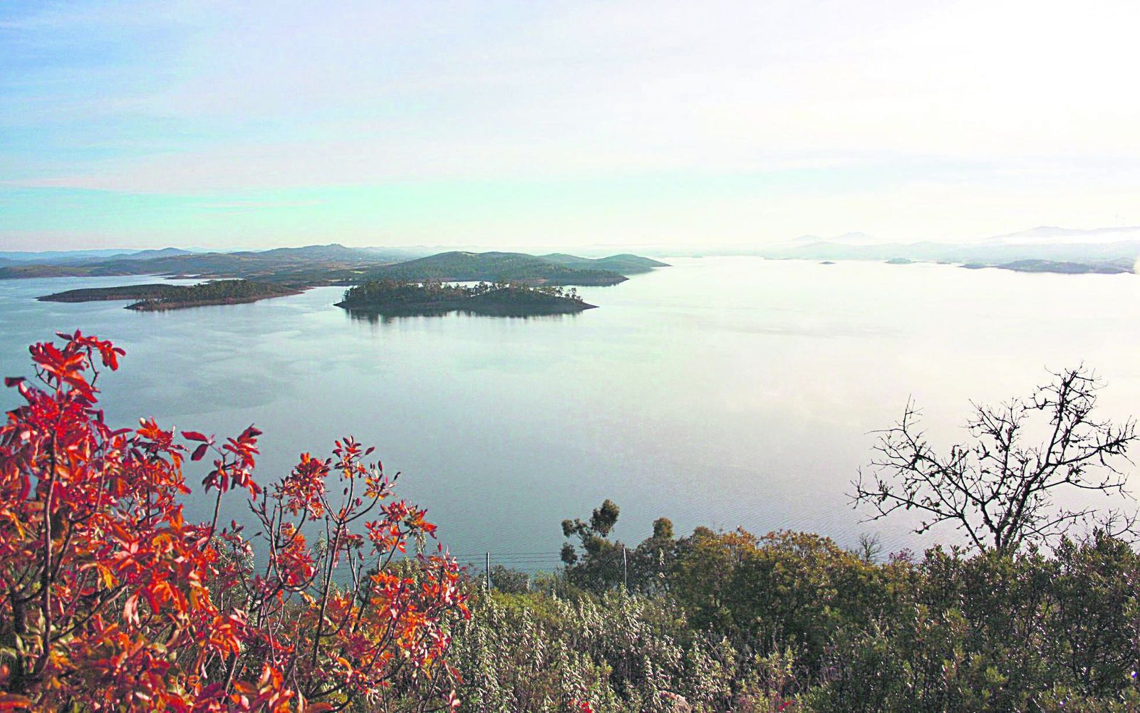 Detalle de la presa del Andévalo.