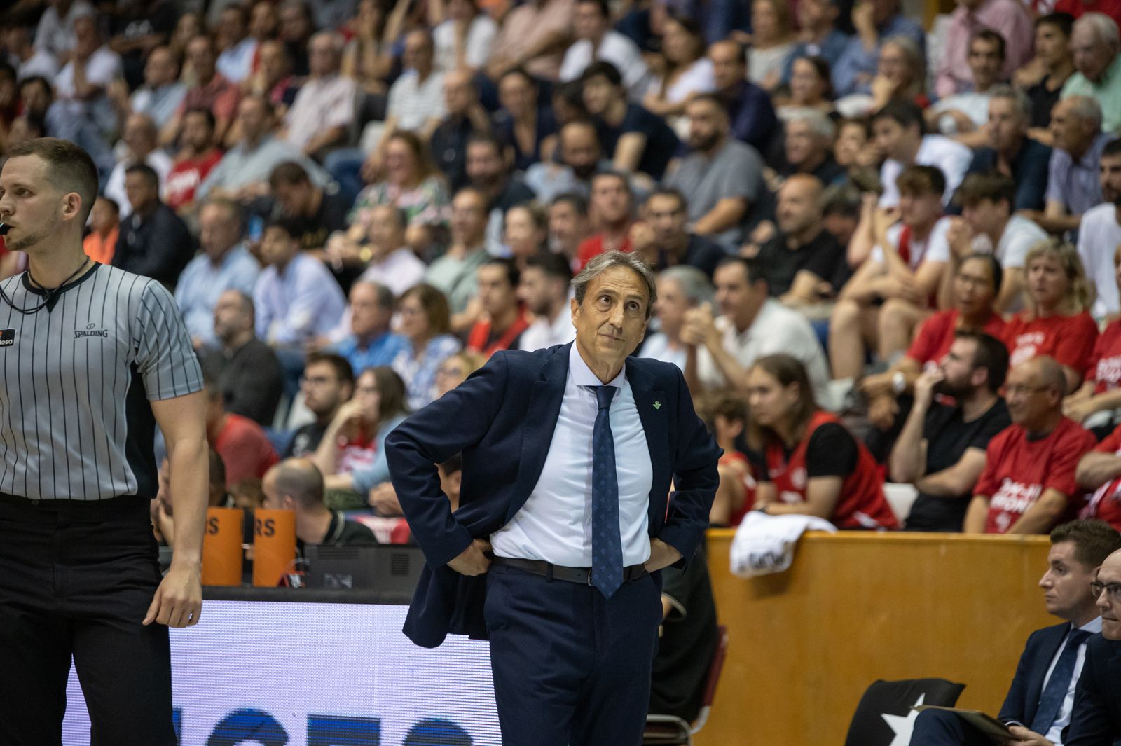 Luis Casimiro, durante el partido en Gerona.
