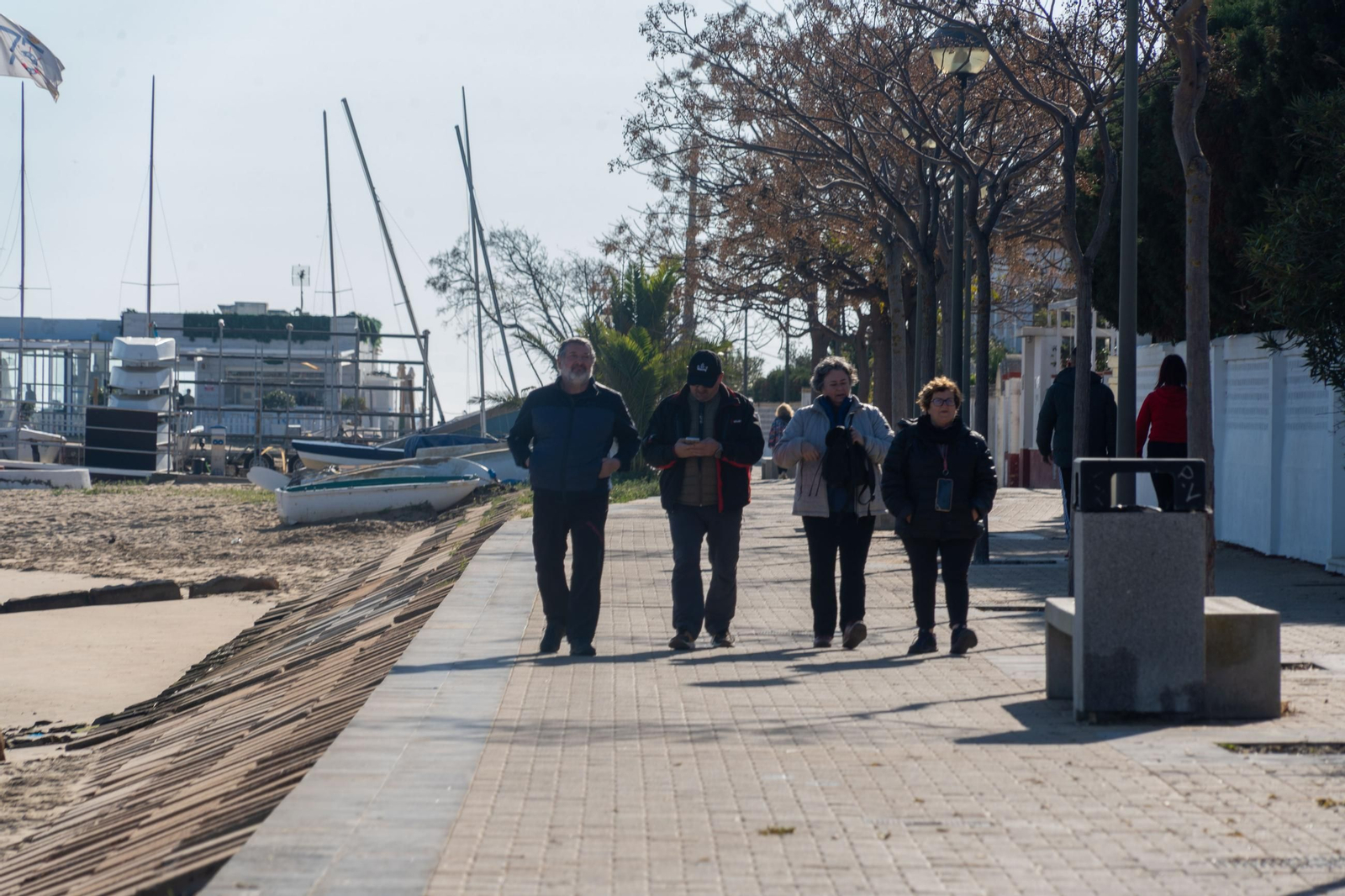 Imágenes de ambiente de Punta Umbría el 1 de enero