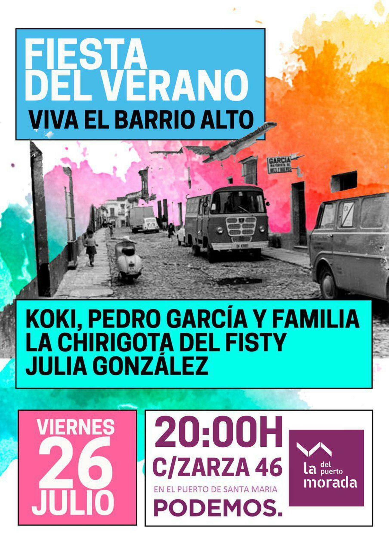 Cartel de la fiesta del Barrio Alto 2019.