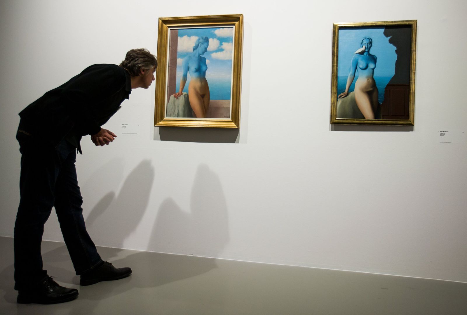 Exposición reciente de Magritte en Brujas (Bélgica).