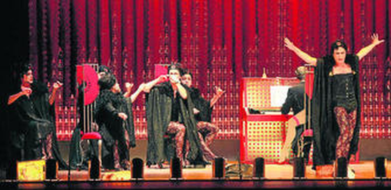 Puesta en escena de la obra, ayer. en el Teatro Villamarta.