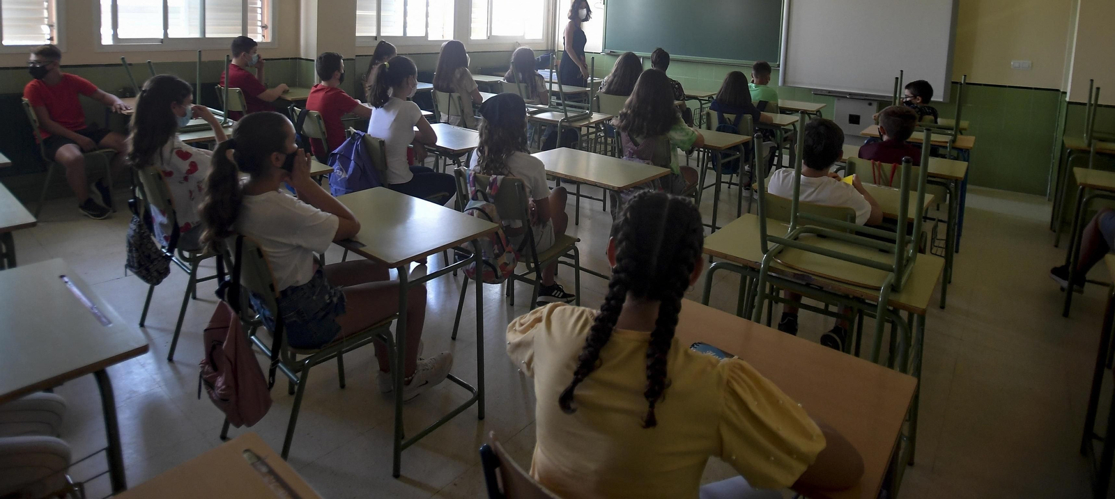 Alumnos en un instituto.