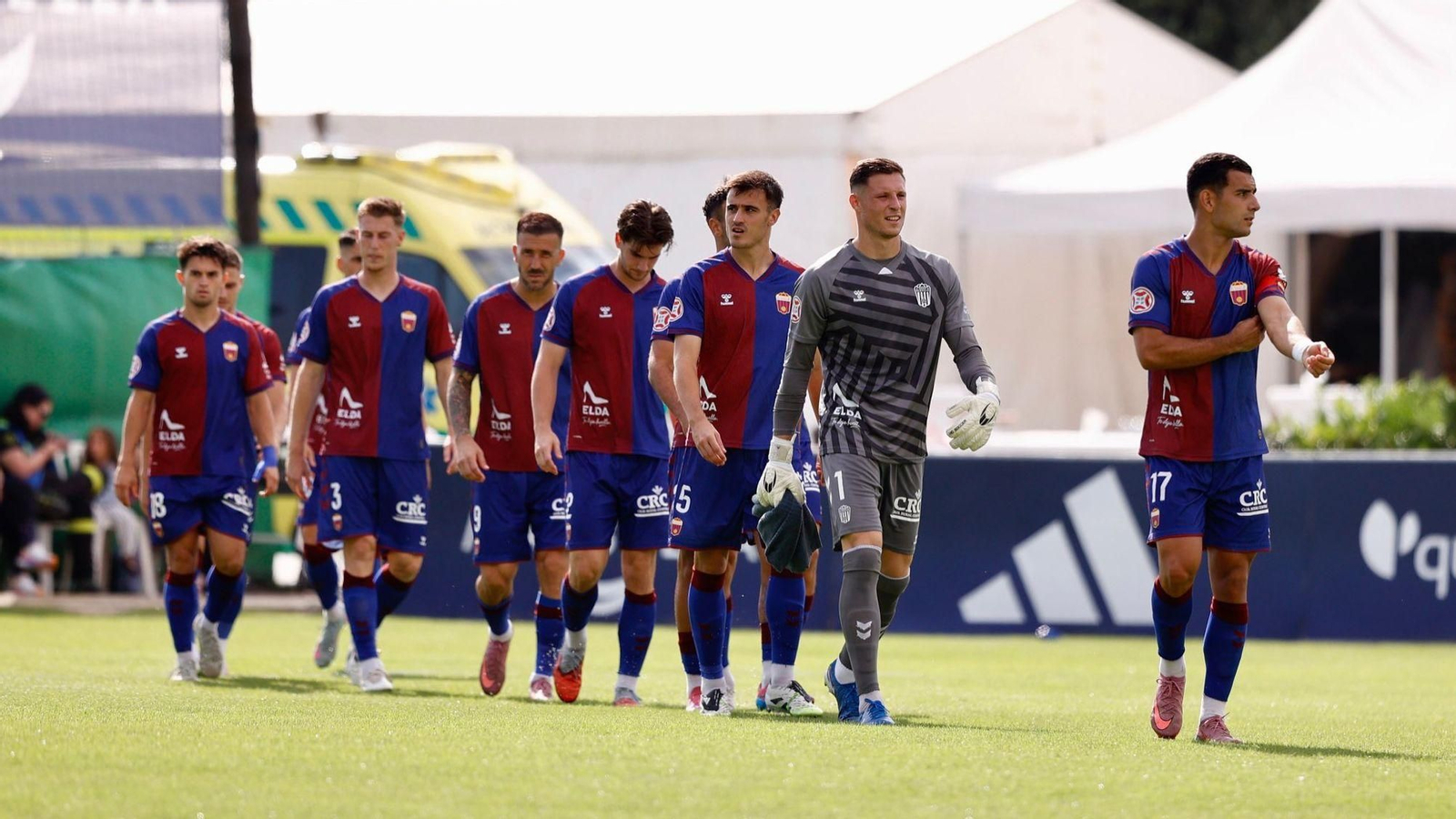 El once del Eldense, en un partido reciente.