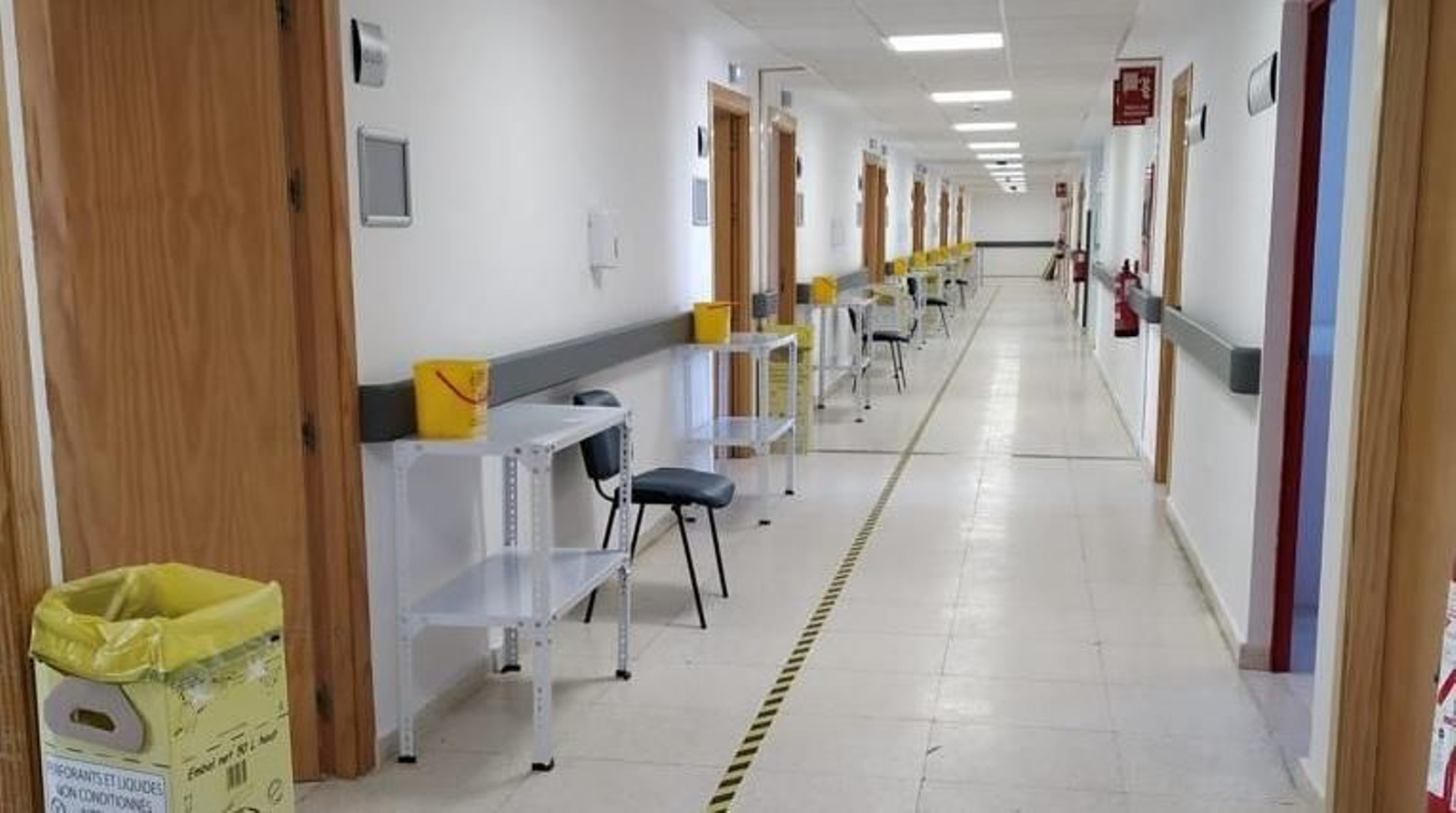 Unidad covid en el Reina Sofía.