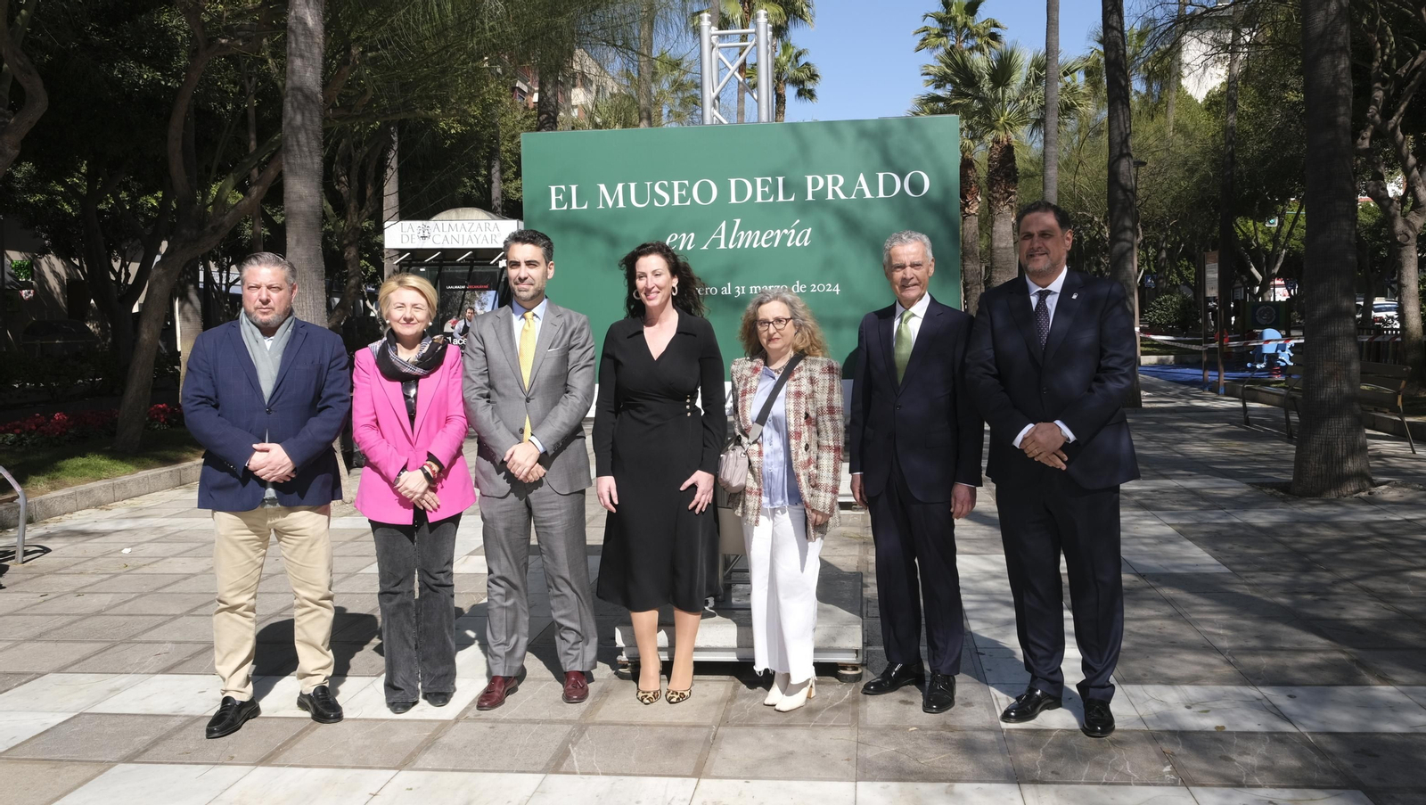 Acto de inauguración de la exposición que estuvo presidida por María del Mar Vázquez.