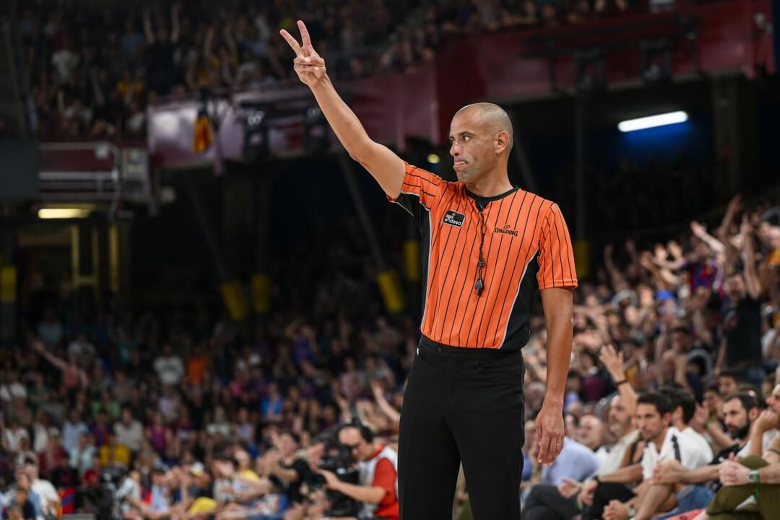 Calatrava, en un partido de ACB.