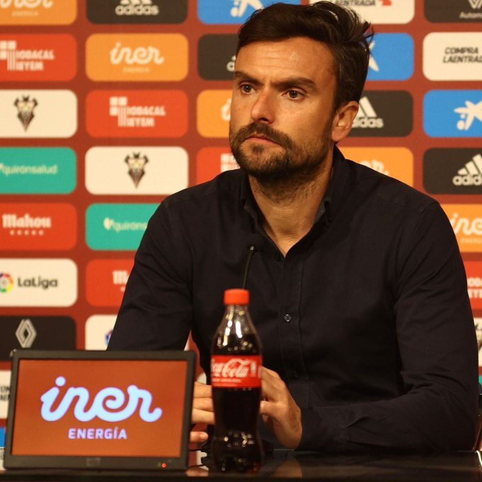 Rubén Albés en una rueda de prensa.