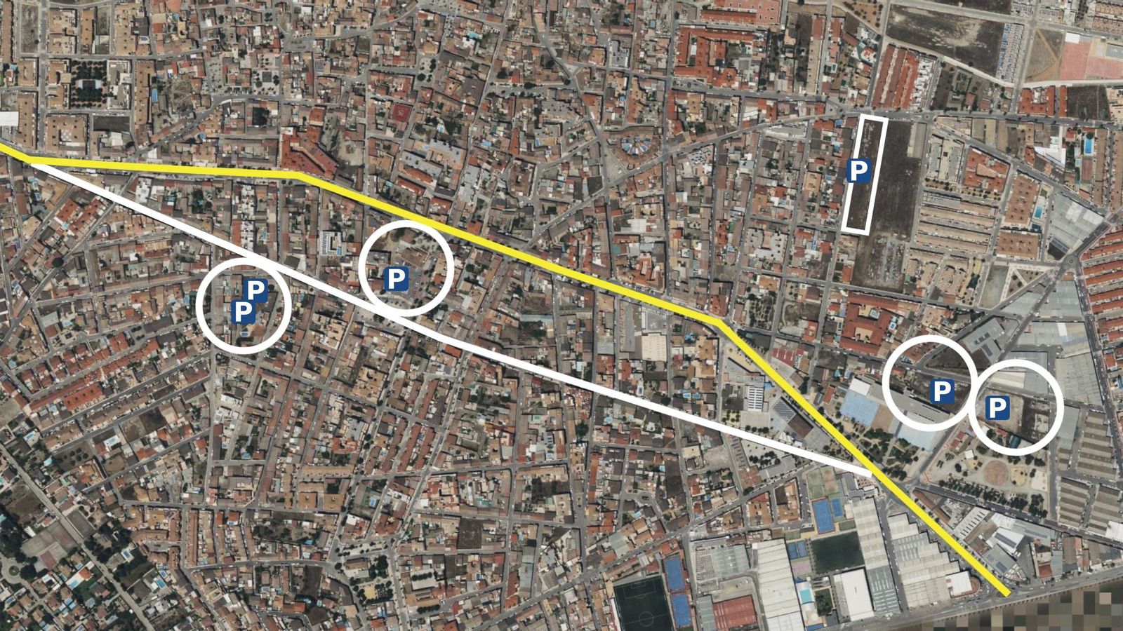 Nuevas zonas de aparcamiento en Churriana