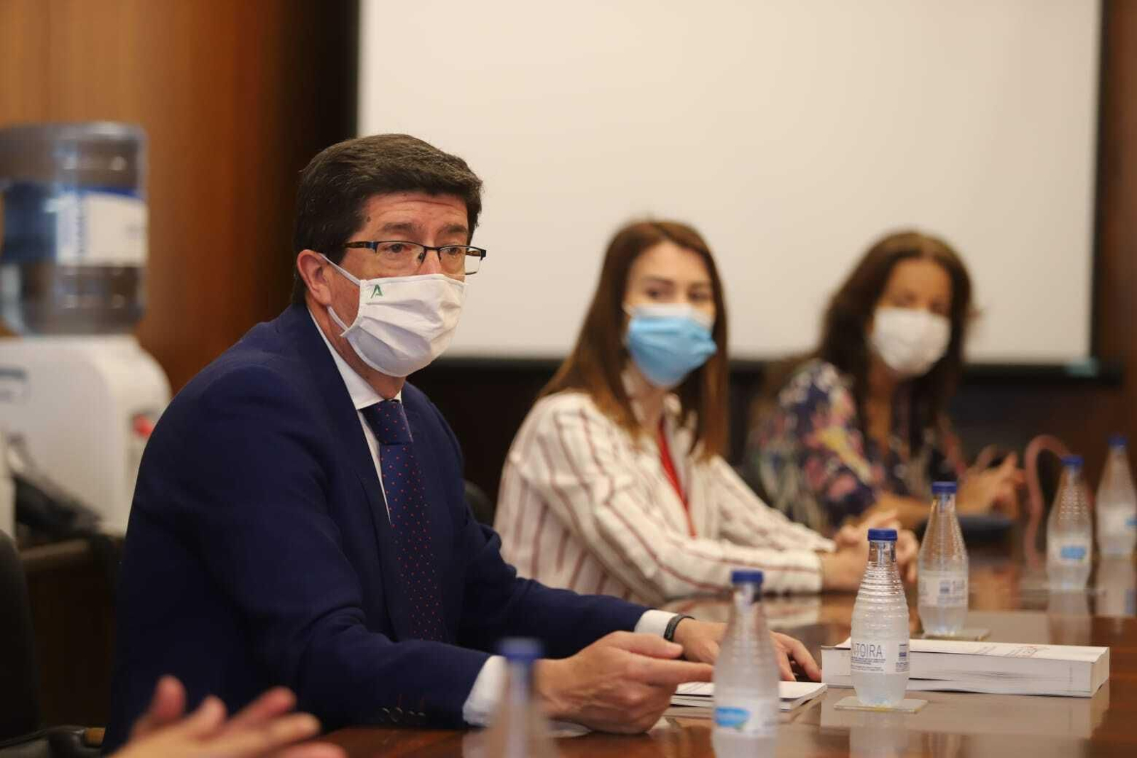 El vicepresidente de la Junta de Andalucía, Juan Marín, esta mañana.