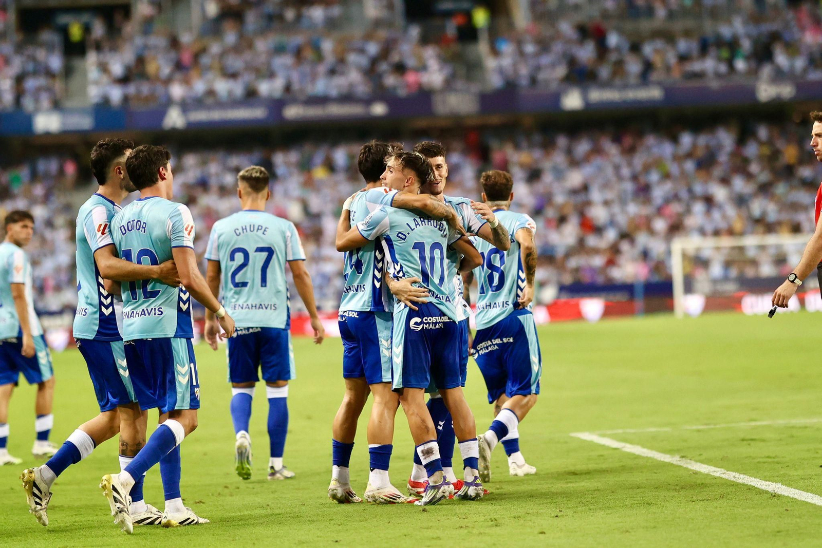 Celebración de un gol ante el Betis