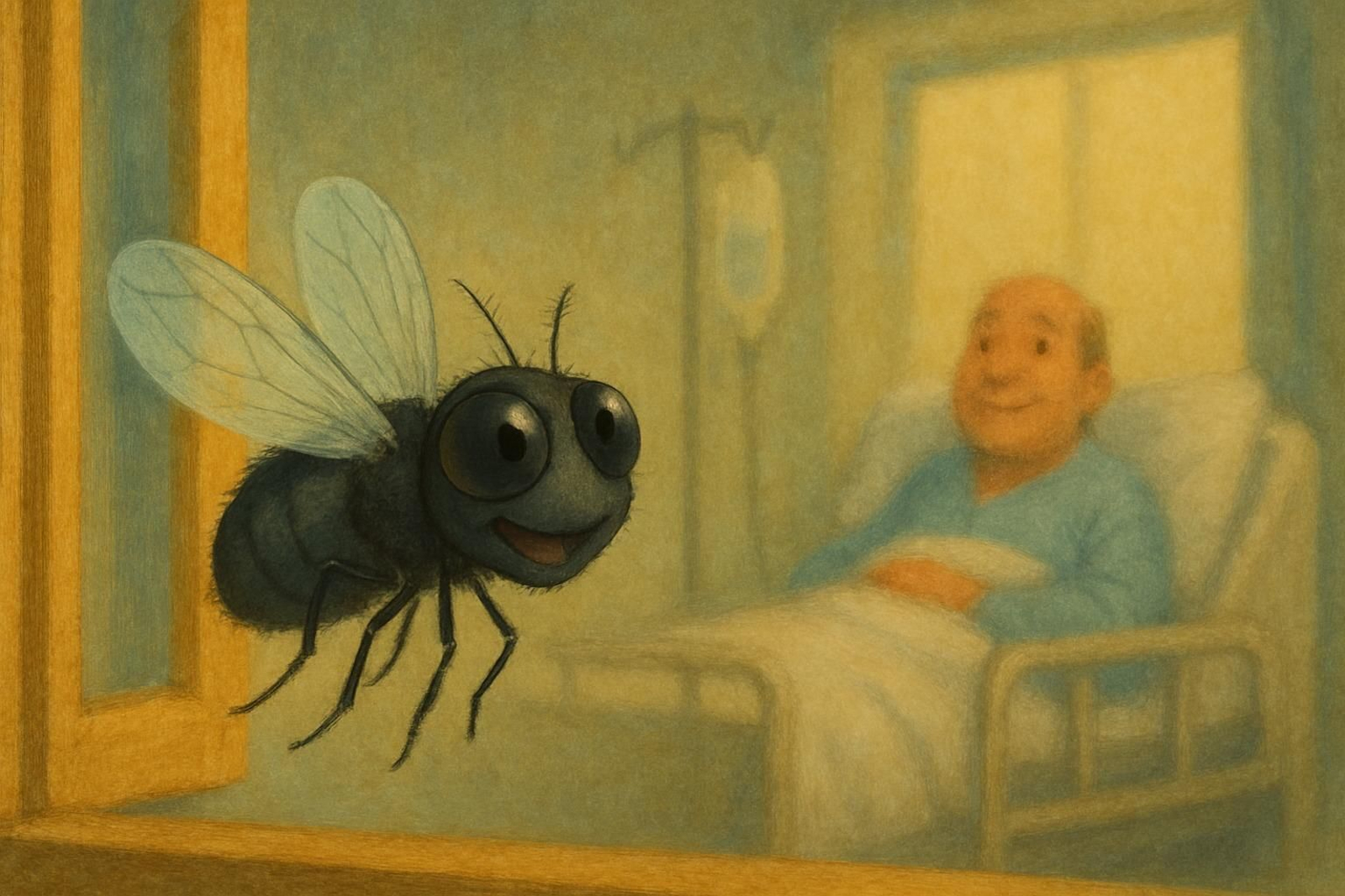 Ilustración de 'La mosca feliz'