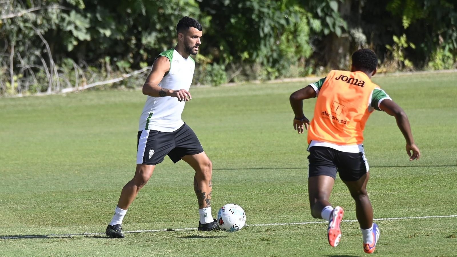 Álex Martín, durante una sesión en la Ciudad Deportiva.
