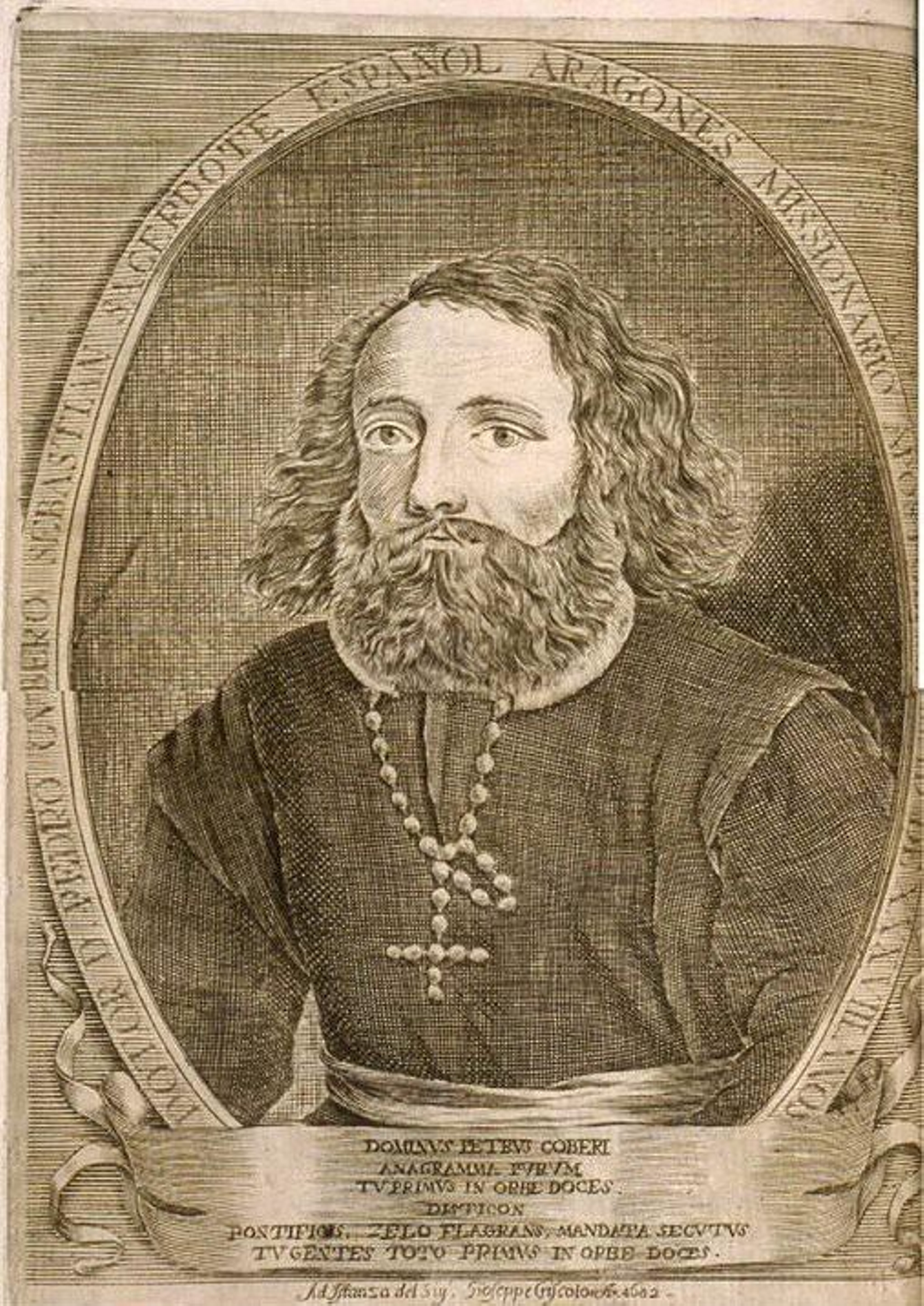 Grabado de Cubero en una de sus primeras obras.